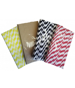 Фотография товара Бумажная трубочка в ассортименте (6мм*197мм) по 50шт/уп